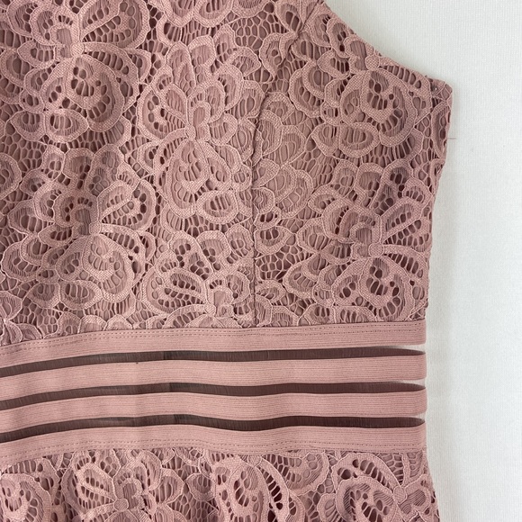 HOMECOMING City Studio Lace Fit Flare Rose Dress - Picture 3 of 8